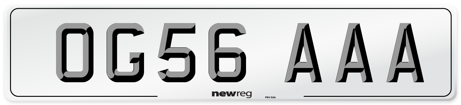 OG56 AAA Number Plate from New Reg